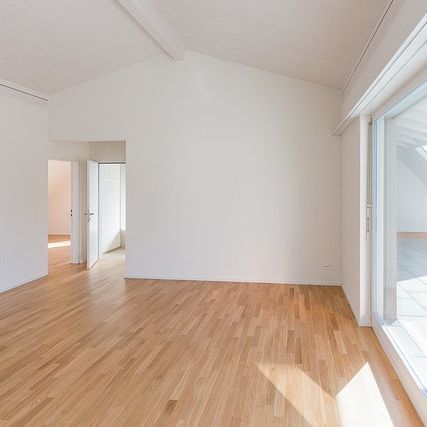 grosse teilüberdeckte Dachterrasse mit Blick auf den Säntis - Foto 1
