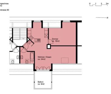 2.5 Zimmer, 59 m², 2. Stock - Foto 6