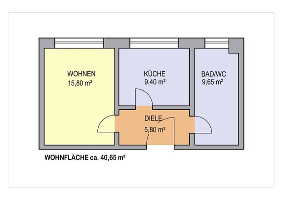 Altersgerechte 1 Raumwohnung in Sandersdorf - Photo 1