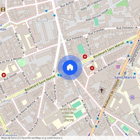 Boulevard Saint Marcel et Rue Jeanne d'Arc 75013 Paris (13e arrondissement)
