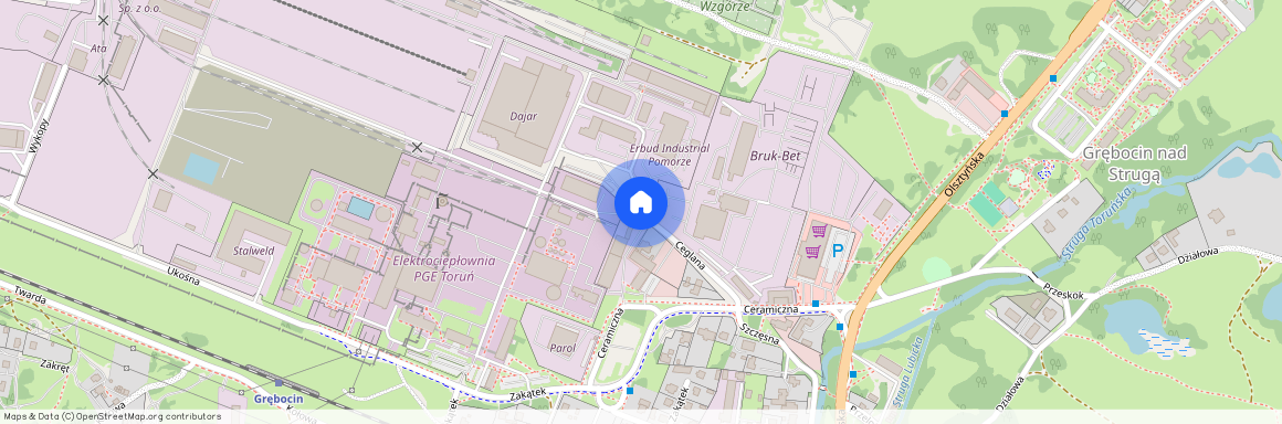 ul. Ceglana, Grębocin nad Strugą, Toruń, kujawsko-pomorskie