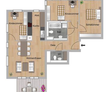 *Mittelstandsförderung* Moderne 4-Zimmer-Wohnung mit Balkon im 2. O... - Photo 4