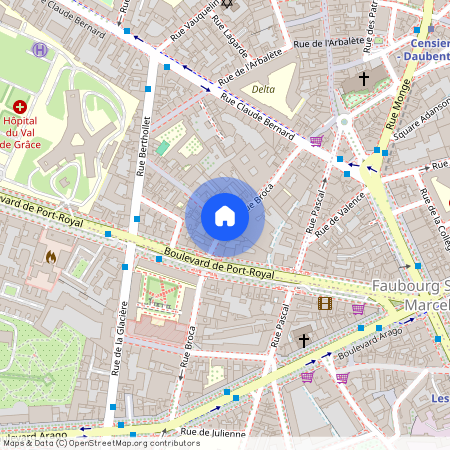 Rue Broca et Rue des Lyonnais 75005 Paris (5e arrondissement)