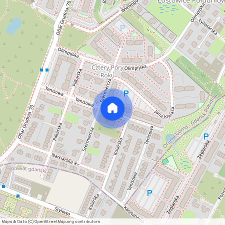 ul. Tenisowa, Orunia Górna - Gdańsk Południe, Gdańsk, pomorskie