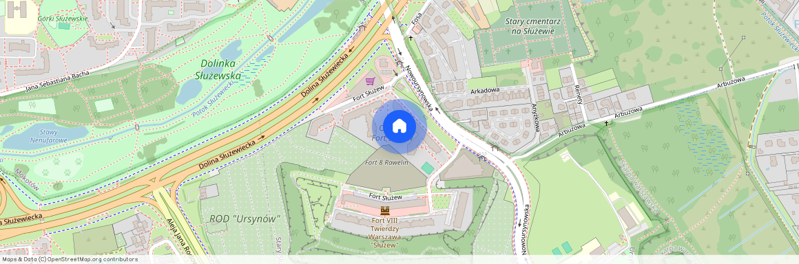 ul. Fort Służew, Stary Służew, Ursynów, Warszawa, mazowieckie