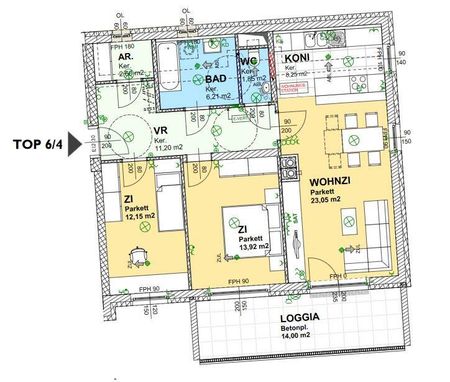 Knapp 80m² große 3-Zimmerwohnung mit südseitiger Loggia - Foto 5