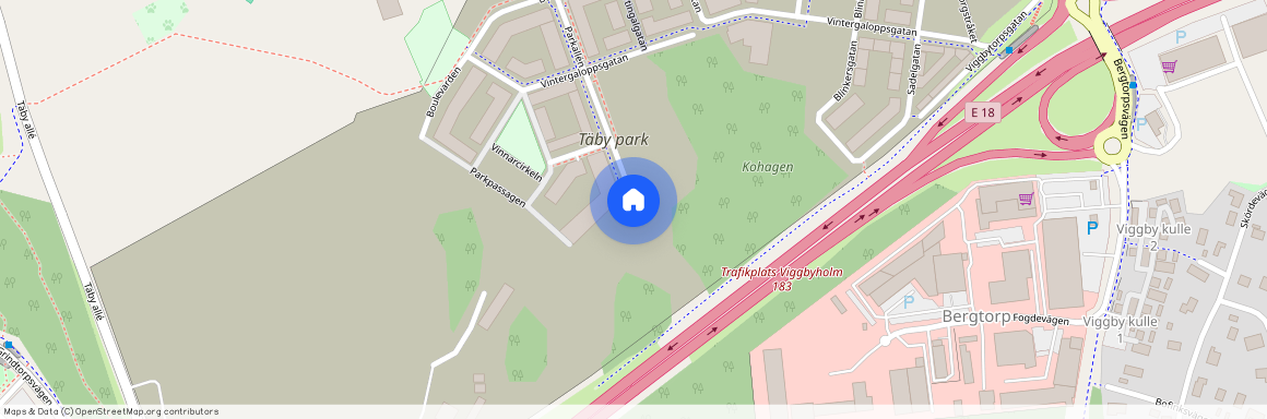 Parkallén, Täby