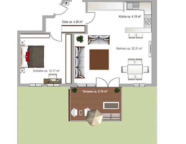 2 Zimmer, Küche, Bad, 81927 Bogenhausen München - Photo 1