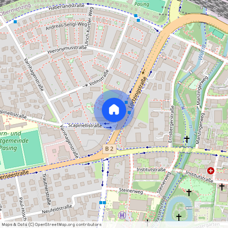 Lortzingstraße, 81241 München Pasing ca. 9, 4 km west of Munich-center