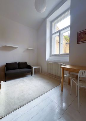 Pronájem zařízeného studia 30 m2 v přízemí domu – Praha 6, Pohořelec - Fotografie 1