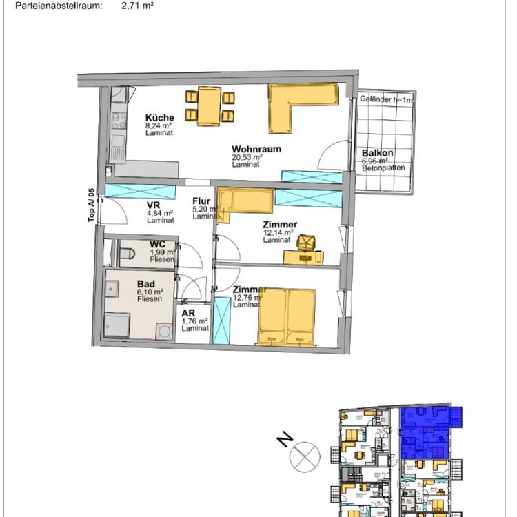 Geräumige 3-Zimmer-Wohnung Top A5 - Foto 2