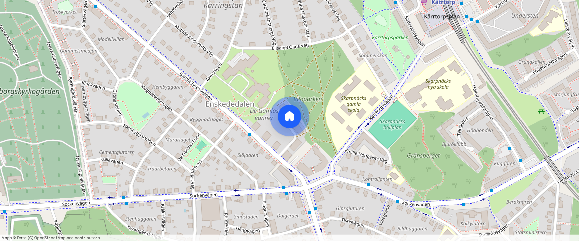 Gamla Tyresövägen **, Enskededalen