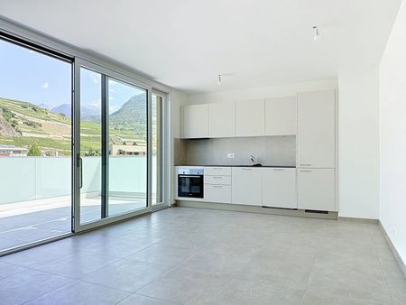 2.5 pièces en attique avec terrasse à louer à Uvrier - Photo 4
