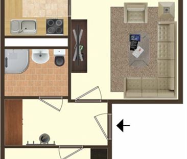 Gemütliche 2-Raum-Wohnung mit Balkon - Photo 1