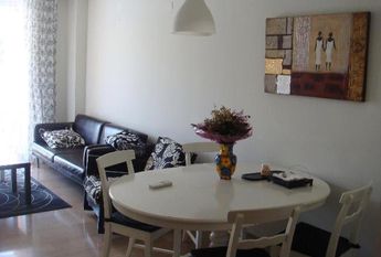 For long-term rent: apartment in Javea, Golden Garden urbanization, with 2 bedrooms and a pool.