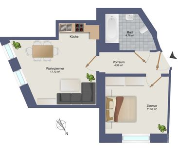 Perfekte 2 Zimmer Stadtwohnung nahe Innenstadt– sofort verfügbar! - Photo 1