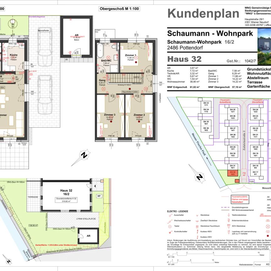 Doppelhaus zur Miete in Pottendorf mit Garten und großzügiger Terrasse! 16/2 - Haus 32 - Photo 1