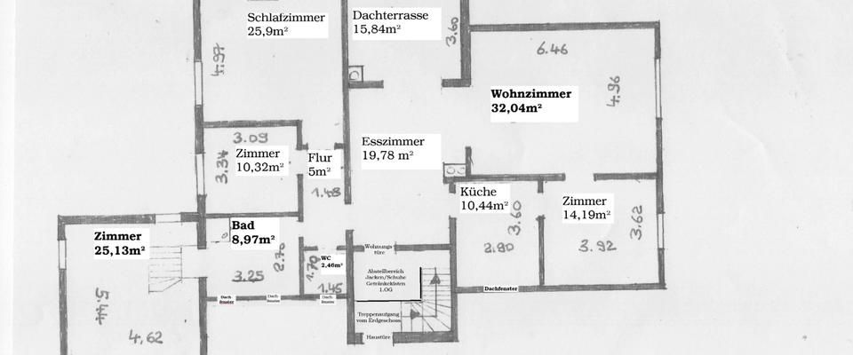 Vermiete 6 Zimmer 154m² Dachgeschoss mit grossem Balkon - Photo 1