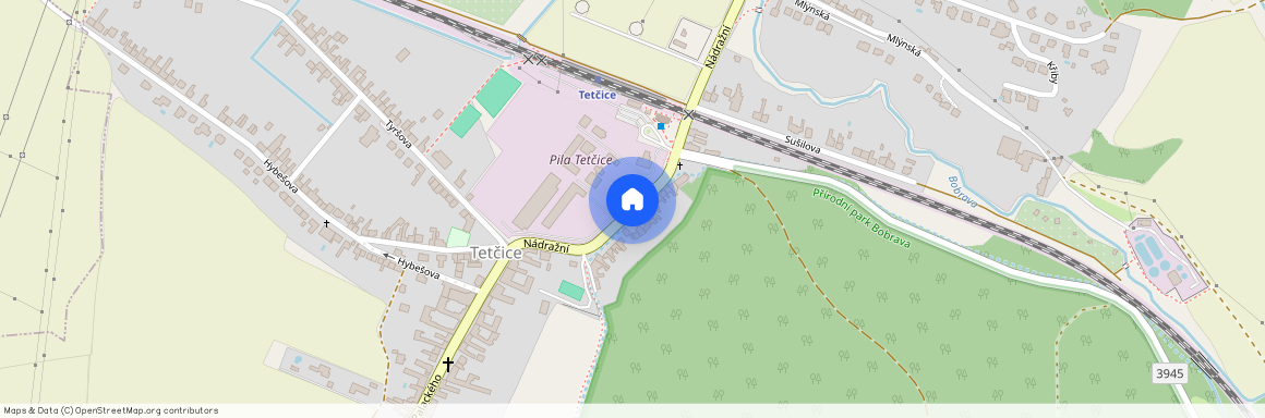 Nádražní, Tetčice