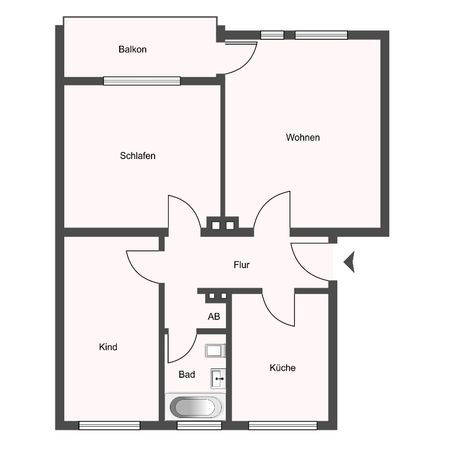 Schöne 3-Zimmer Erdgeschosswohnung mit Loggia zu vermieten - Foto 4