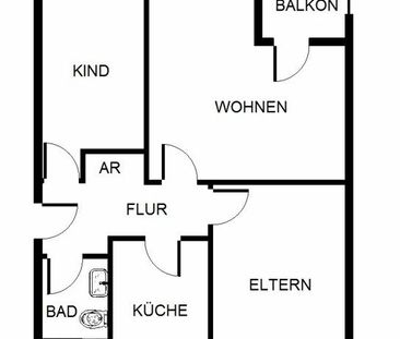 Schöne 3-Zimmer-Wohnung mit Balkon und modernem Bad - Photo 3