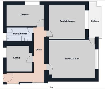 NNV! Gemütliche 3-Zimmer-Wohnung mit ca. 73,83m² Wohnfläche und Loggia - Photo 1