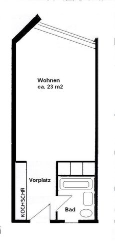 1 Zimmer, 30 m², 3. Stock - Photo 2