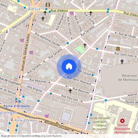 Rue Marie Rose entre Rue Sarrette et Rue du Père Corentin 75014 Paris (14e arrondissement)