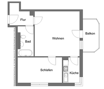 2-Zimmer-Wohnung mit Balkon und neuer Einbauküche 1113-46 - Foto 3