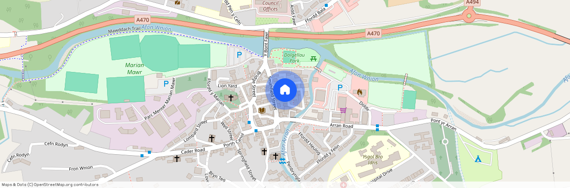 Wnion Square, Dolgellau LL40
