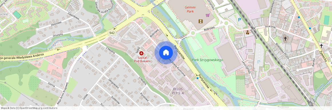 ul. gen. Józefa Kustronia, Kamienica, Bielsko-Biała, śląskie