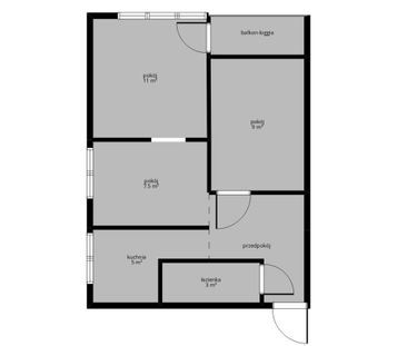 2 (3) pokoje wynajem Szczecin Drzetowo, balkon - Zdjęcie 3