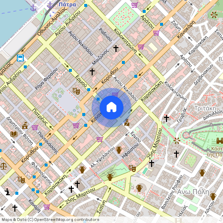 Ερμού, 78, Πάτρα, 26121, Ελλάδα (26121), Παντοκράτορος - Αρχαίο Ωδείο (Πάτρα)