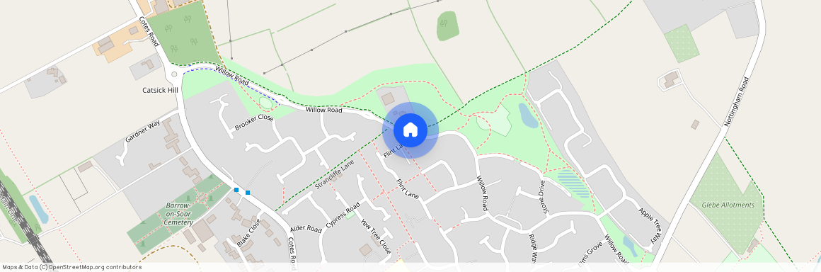 Willow Road, Loughborough, LE12, Willow Road, Barrow Upon Soar, LE12 8GP