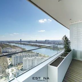 Genießen Sie den Weitblick vom 22. Stock an der Waterfront Wiens mit Doorman und Wellnessbereich - Photo 3