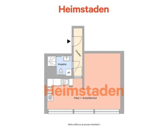 Pronájem bytu 1+kk 34 m - Fotografie 1