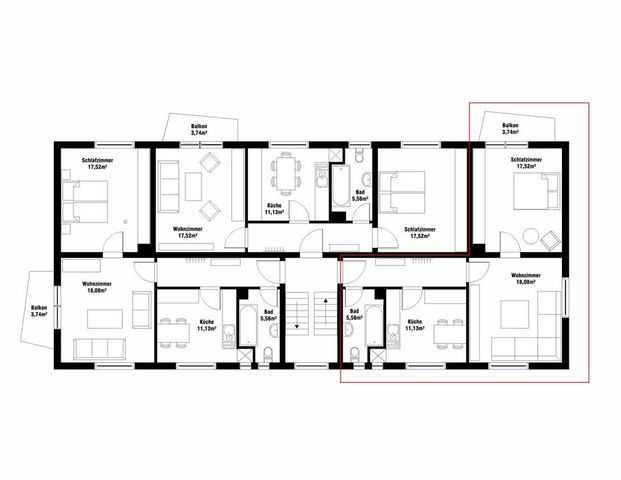 Wunderschön geschnittene Wohnung 2-ZKB + Balkon in Sinntal-Sterbfritz - Photo 1