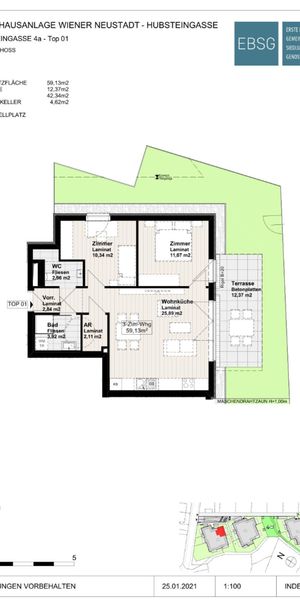 Erdgeschoßwohnung mit Terrasse und Garten - Photo 2