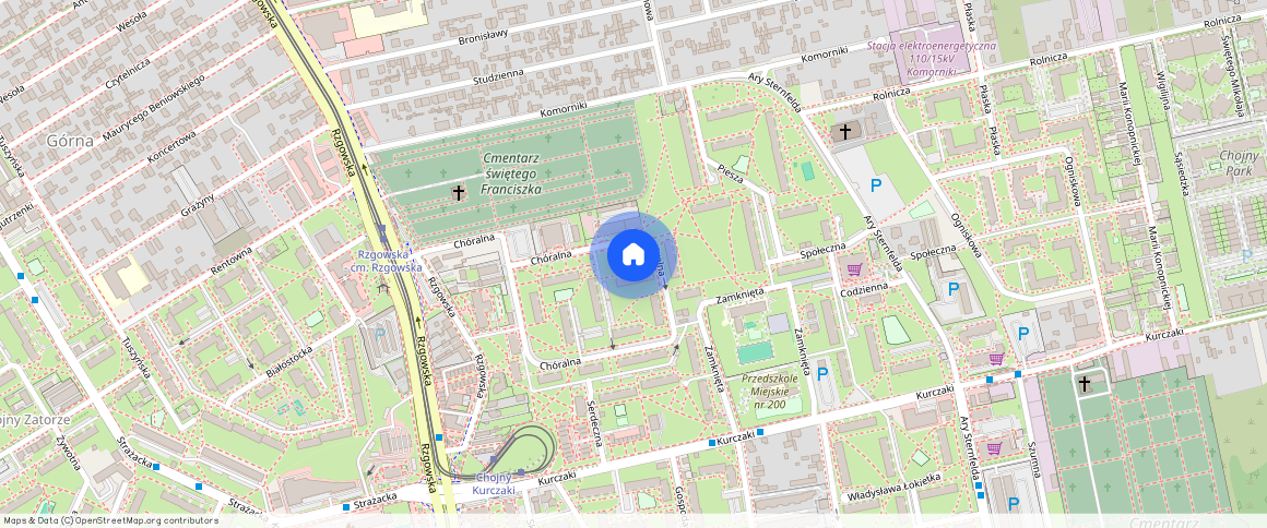 Łódź Górna, Chóralna