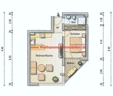 Sehr charmante Wohnung mit offener EBK, auf dem Eschberg - Foto 2