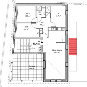 APPARTEMENT TYPE 4 – LES ROSEAUX – BEAUREGARD L’EVEQUE - Photo 3