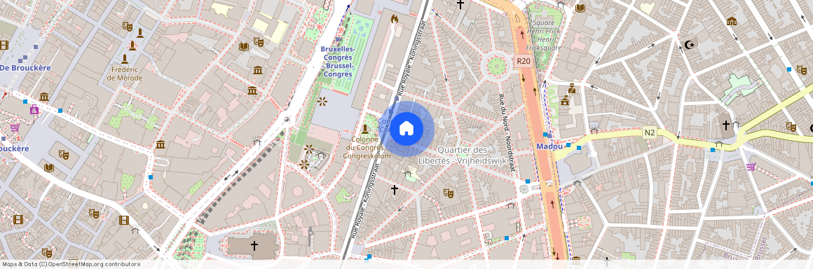 Rue Du Congrès - Congresstraat, 8, 1000, Brussel