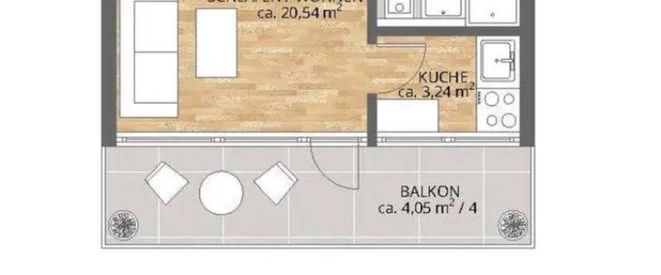 1-Zimmer Mietwohnung inkl. Tiefgaragenplatz in Solln - Foto 1