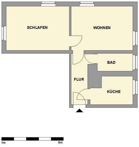 Helle 2-Raum-Wohnung mit Tageslichtbad - Foto 5