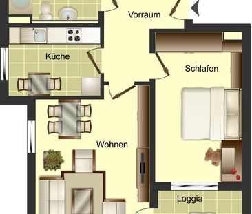 Demnächst frei! 1-Zimmer-Wohnung in Solingen Ohligs - Foto 2