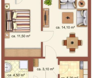 Seniorengerechte 2-Raum-Wohnung mit Balkon und Aufzug - Foto 2