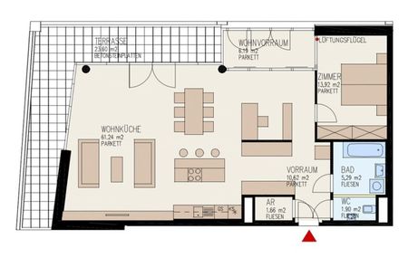 Großzügige 2-Zimmer-Wohnung mit Loftcharakter in Linz nähe Wifi zu vermieten! (Top 26) - Foto 3