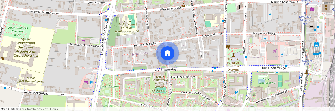 ul. Ogińskiego, Śródmieście, Częstochowa, śląskie