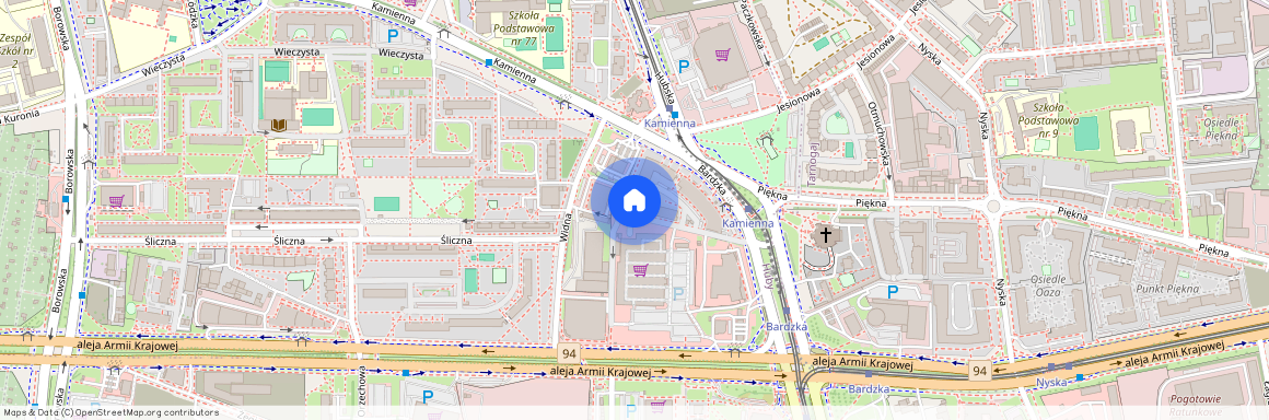 ul. Kamienna, Huby, Krzyki, Wrocław, dolnośląskie