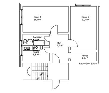 Gemütliche 2-Zimmerwohnung plus 300,00 € Gutschein - Photo 1